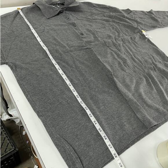 RDI Sweater Womens Medium Grey Collared Pullover Oversized Boyfriend‎ Knit - Picture 7 of 8